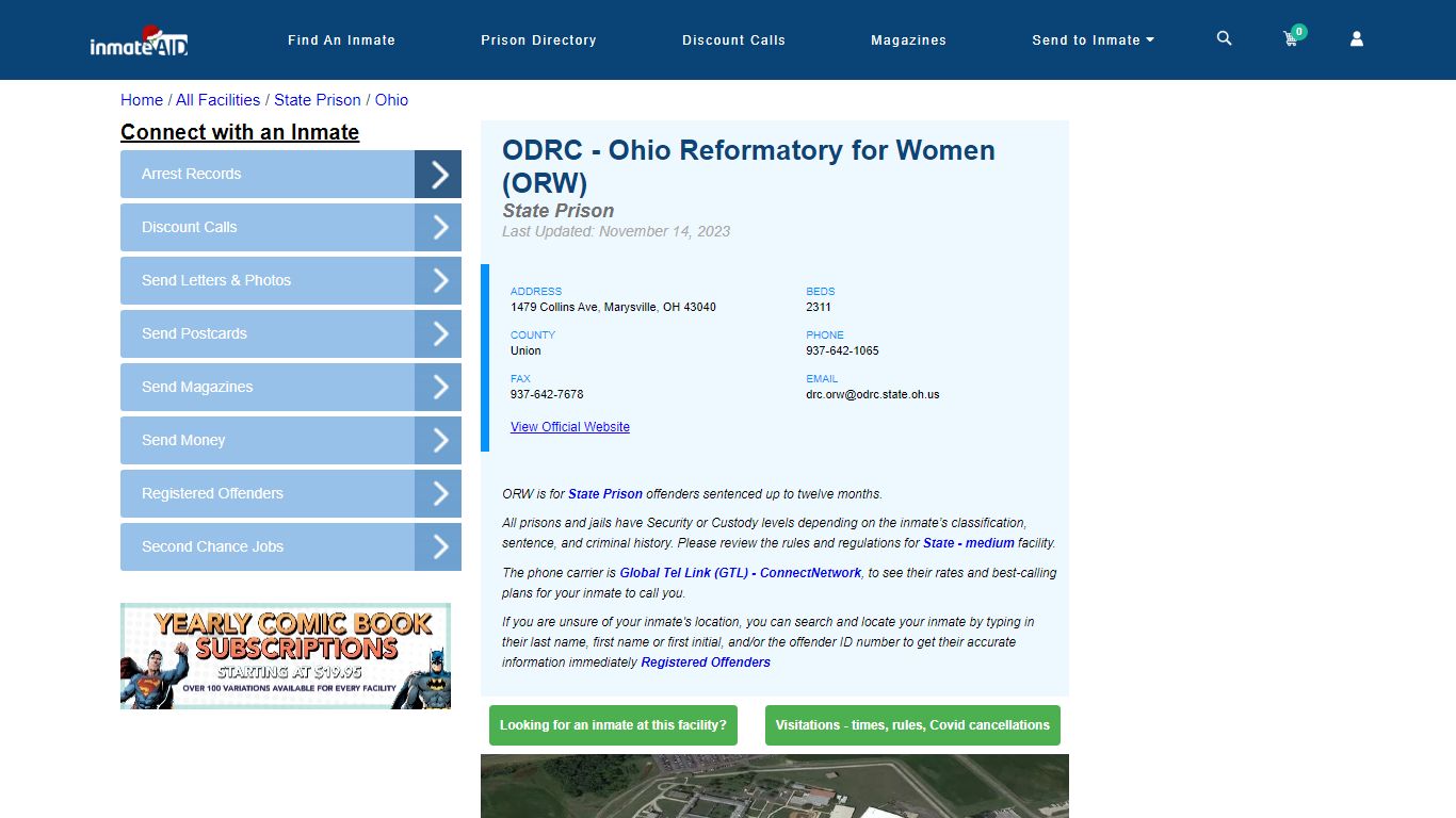 ODRC - Ohio Reformatory for Women (ORW) & Inmate Search | Visitation ...